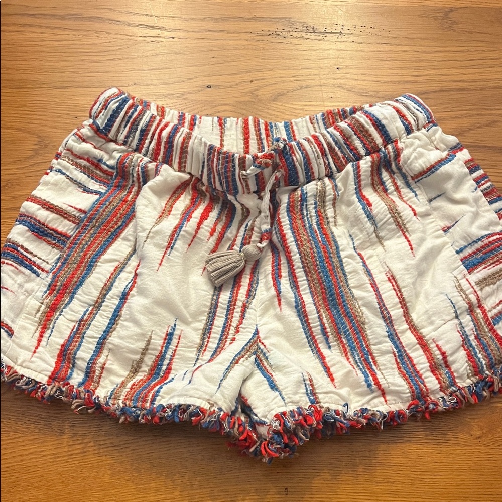 THML High Waist Shorts with Red and Blue Stripes